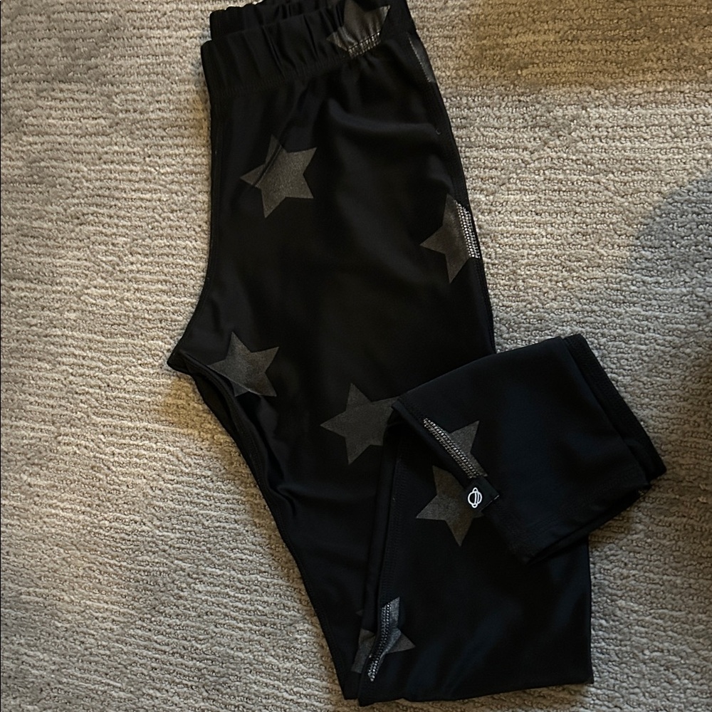 Terez Black Star Kids Leggings